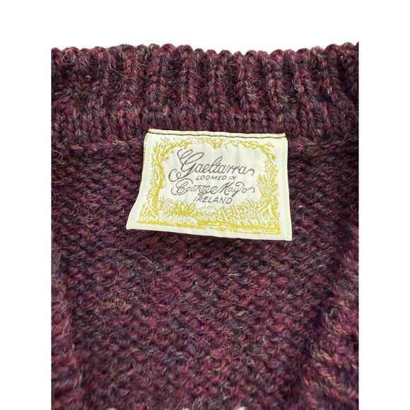 Vintage Gaeltarra Loomed In County May Ireland V-Neck Vest Sweater Size - Picture 2 of 4
